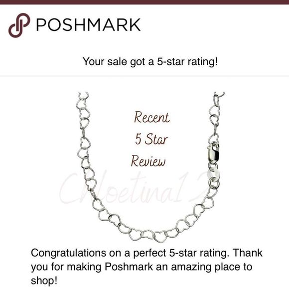 Solid 925âSterlingâSilverâHeartâChainâNecklace - Picture 6 of 8